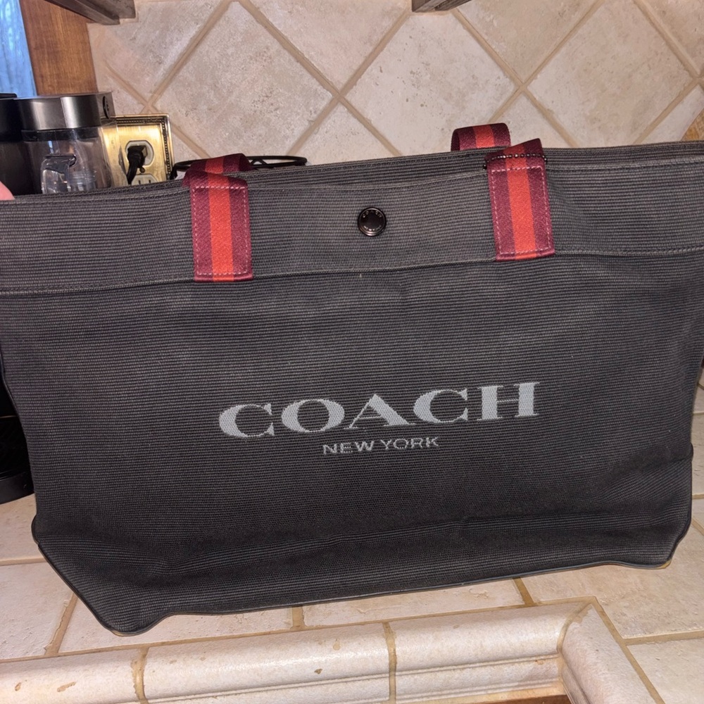Coach Canvas Black Tote Bag 38